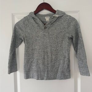 Crewcuts Boys' Heather Gray Hooded Long-Sleeve Top